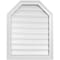 Ekena Millwork Octagonal Top Surface Mount PVC Gable Vent w/ 2"W x 1-1/2"P Brickmould Frame, 22"W x 28"H GVPOT22X2802SF - alternate 1